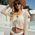 Long Sleeve Lace-Up Perspective Beach Sunscreen Overshirt NSBJL116528