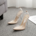 Pointed Head Crystal Transparent High Heel Shoes NSZLX116664