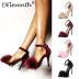 Fish Mouth Hairy Solid Color High-Heel Sandals NSZLX116669