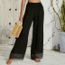 Loose Wide Leg Solid Color See-Through Beach Sunscreen Pants NSBJL116679