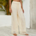 Pantalones de protección solar de playa transparentes de color sólido de pierna ancha suelta NSBJL116679
