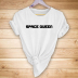 black alphabet print short-sleeved T-shirt NSYAY117215