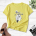 Skeleton Man Riding Motorcycle Print Short Sleeve T-Shirt NSYAY117207