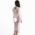 Round Neck Pullover Long-Sleeved Body Print Dress NSMG115066