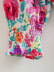 V-Neck Short Sleeve Hollow Floral Dress NSXFL115214