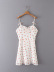 Suspender Lace-Up Backless Strawberry Printed Chiffon Dress NSXFL115218