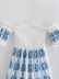 Printed Short-Sleeved Off Shoulder Elastic Dress NSXFL115260