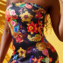 tube top tight backless floral dress NSYID117171
