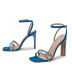 square head rhinestone buckle belted high-heeled sandals  NSZLX118116