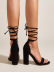 solid color one word strappy thick high heeled sandals  NSZLX118120