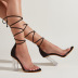 round toe strap transparent thick high heels sandals  NSZLX118123