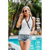 hanging neck backless lace-up color matching knitted vest NSWJY118216