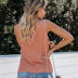 loose v neck solid color Ice Silk Knit vest NSWJY118217