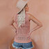 V-neck sleeveless hollow solid color knitted vest NSWJY118225