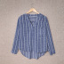 loose long-sleeved v-neck striped print shirts NSSI118238