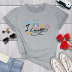 letters LOVE cartoon pattern printing short-sleeved round neck T-shirt NSYID122264