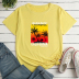 Letters Beach Landscape Print Loose short sleeve T-Shirt NSYAY122742