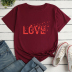 Heart Print Loose short sleeve T-Shirt NSYAY120702