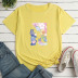 Floral Print short sleeve Loose T-Shirt NSYAY120698
