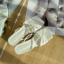 pantuflas de tacón alto de cuero de pu de color sólido con lazo de cabeza cuadrada NSZLX118300