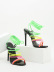 round toe color strappy pu leather high-heel sandals NSZLX118307