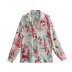 spring long-sleeved lapel floral print satin shirt NSXFL118358
