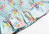 Spring Blue short-sleeved square neck Floral print top  NSXFL118371