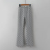 spring high waist plaid flared trousers NSXFL118374