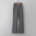 spring high waist plaid flared trousers NSXFL118374