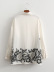 spring long-sleeved floral printing silk satin shirt NSXFL118378