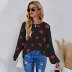 Winter Valentine s Day knitted love long-sleeved round neck commuter sweater  NSWJY118381