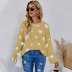 Winter Valentine s Day knitted love long-sleeved round neck commuter sweater  NSWJY118381