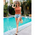 summer solid color sleeveless round neck knitted vest  NSWJY118388