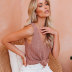 solid color sleeveless knitted ice silk V-neck beach vest  NSWJY118394