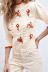 flower embroidery round neck sweater NSYJN118472