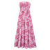 vestido con cordones y estampado floral sin mangas en la parte superior del tubo de verano NSHYG118505