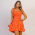 summer polka dot print short sling dress NSHYG118517