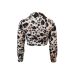 autumn leopard print long-sleeved v-neck top  NSSD118697