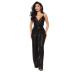 sexy solid color sequined sleeveless v-neck belted backless prom sling jumpsuit NSDLY118700