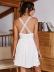 sling backless low-cut solid color lace dress NSGHW118848