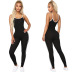 solid color suspenders tight jumpsuit NSZH118856