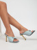 square head wrinkle belt metal high heels slippers NSZLX118876