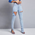 hole skinny slit slim-fit jeans NSWL118985