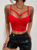 solid color embroidery slim lace camisole NSRBL119002