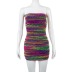 tube top backless slim color wave stripe dress NSKKB119125