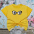 Sunglasses Print Short Sleeve Simple Round Neck T-Shirt  NSYIS122727