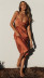 vestido de color liso con cuello apilado y espalda abierta hueca NSJKW119159