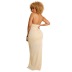 backless hanging neck low-cut slit solid color see-through dress NSXLY119196