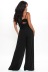 Sling backless lace-up wide-leg Solid Color Chiffon Jumpsuit NSXLY119204