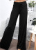loose wide leg high waist elastic lace-up solid color pants NSBTY119238